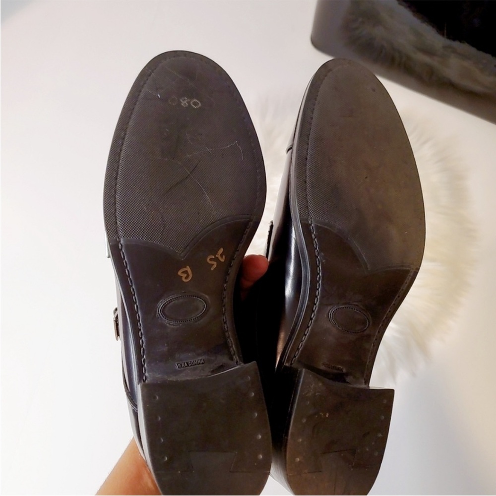 ⭐Women's Classic Black Double Monkstrap Italian Oxfords - Picture 6 of 10